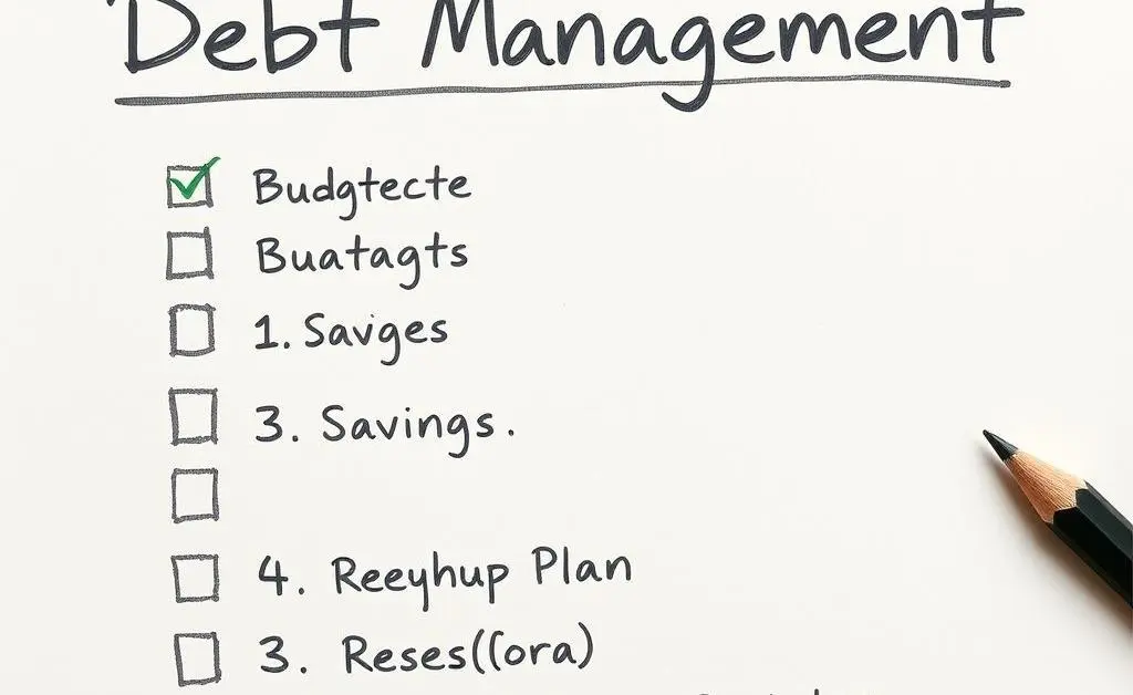 A checklist for managing debt effectively.