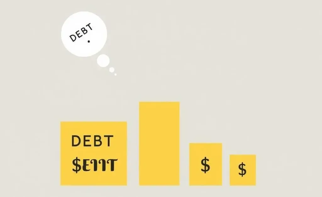 A person pondering over debts