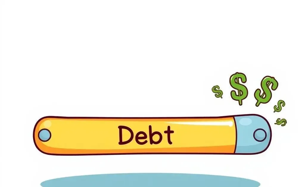 Progress bar showing debt reduction.
