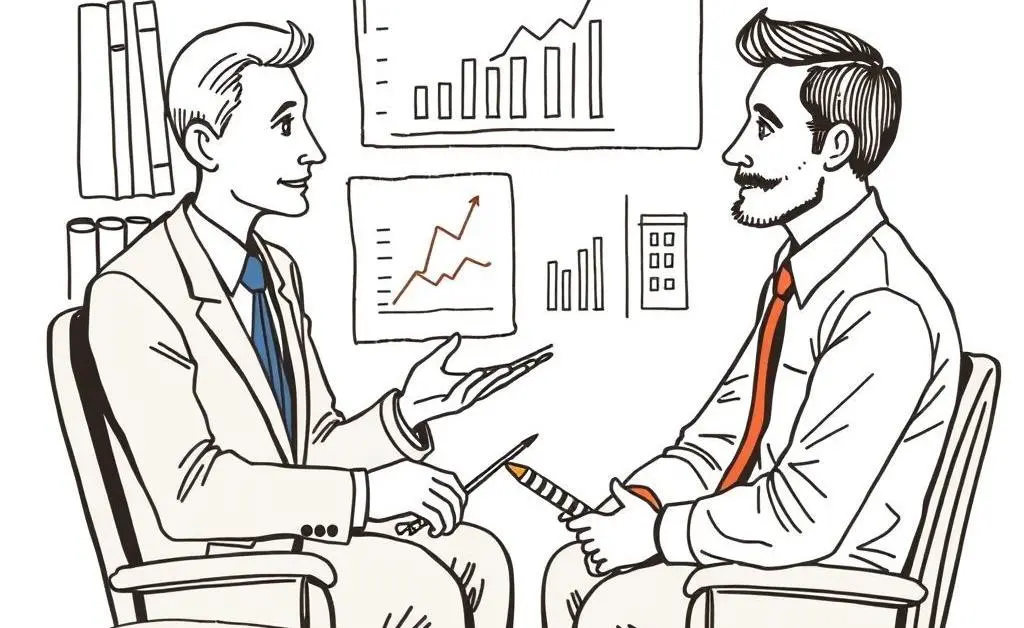 Financial advisor consulting with a client
