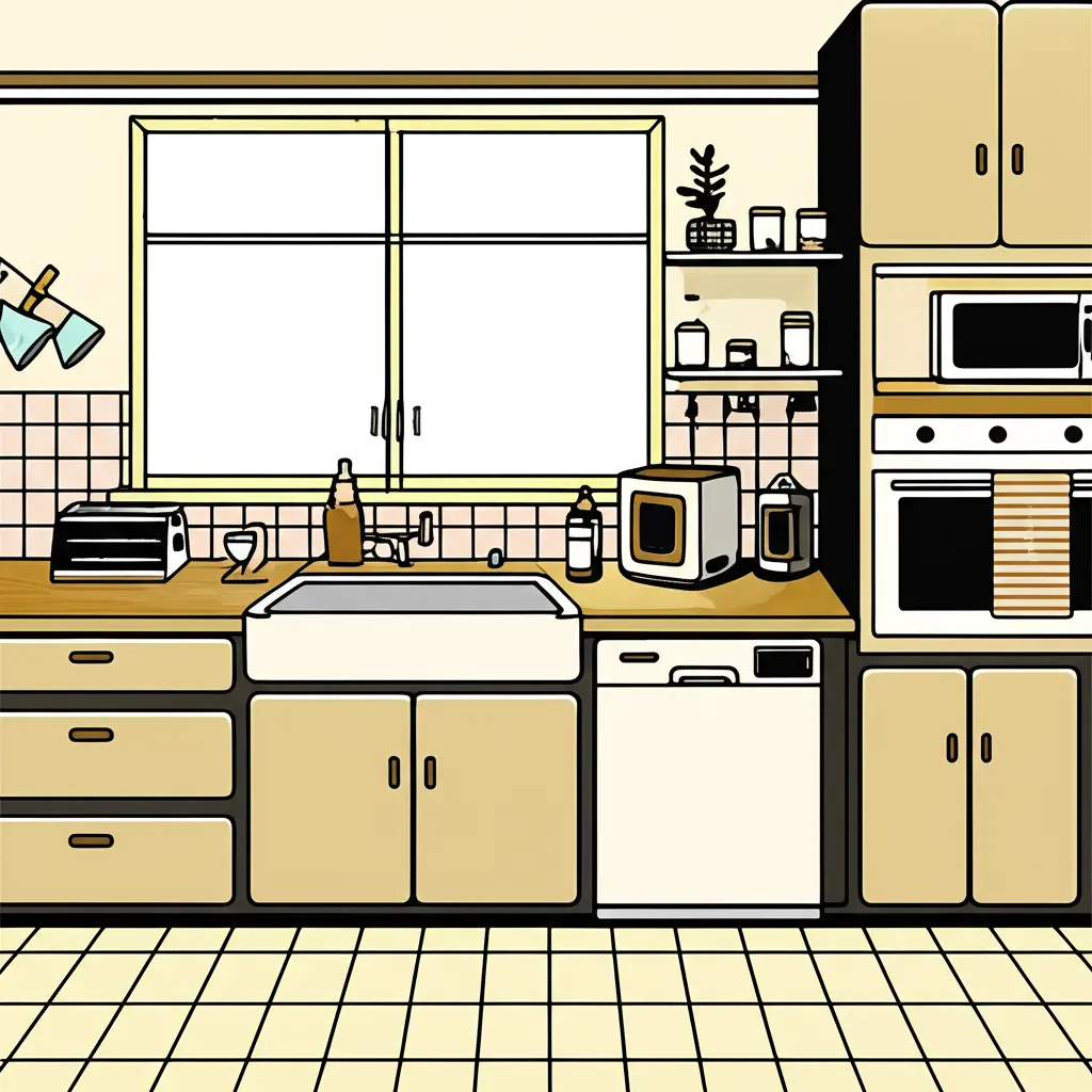 Neat minimalist kitchen