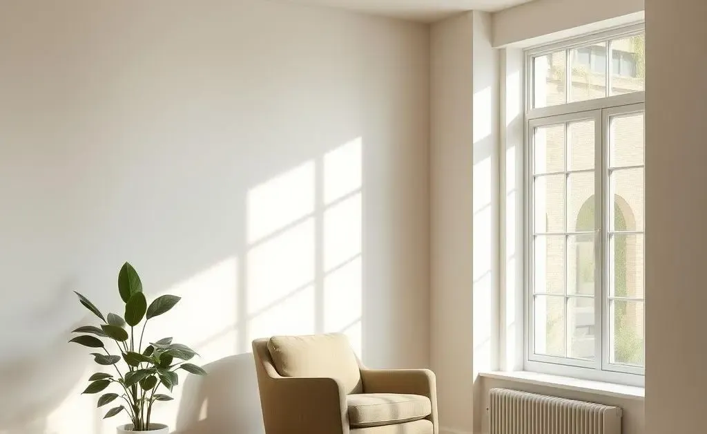 Serene, minimal living space