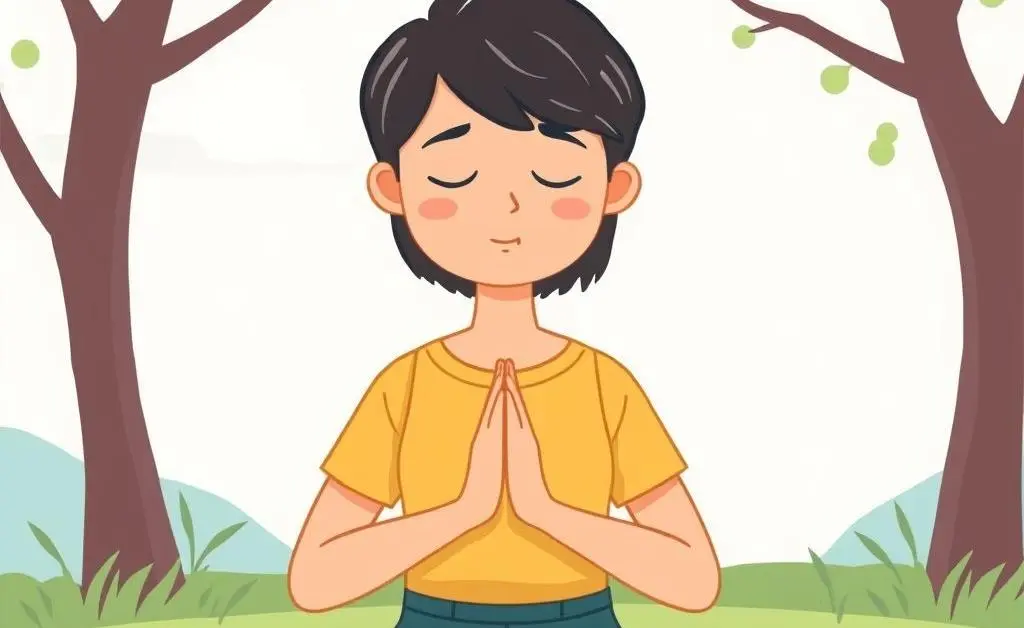 A person practicing deep breathing exercises.
