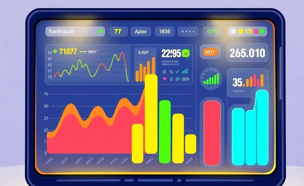 Digital interface showing financial tracking data