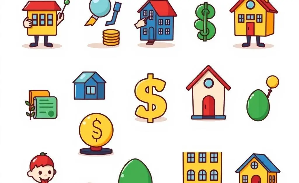 Icons of various investment options