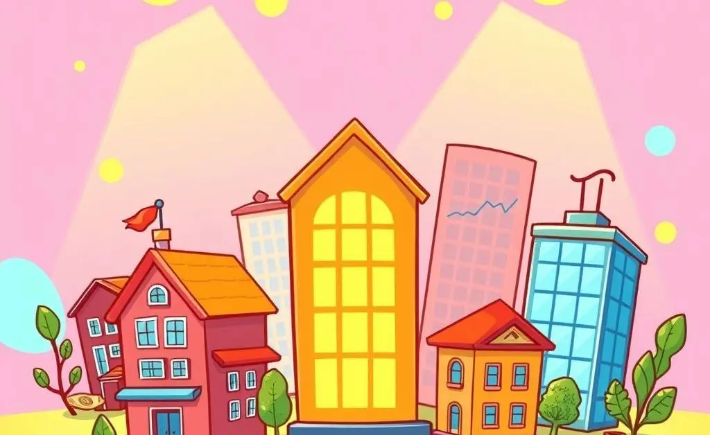 Different investment options like stocks, bonds, and real estate symbols.