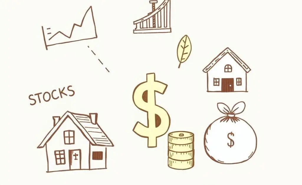 Illustration of diverse investment types