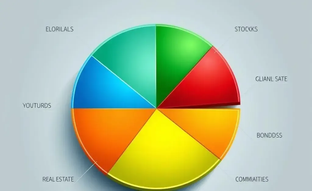 pie chart representing diversified investment portfolio