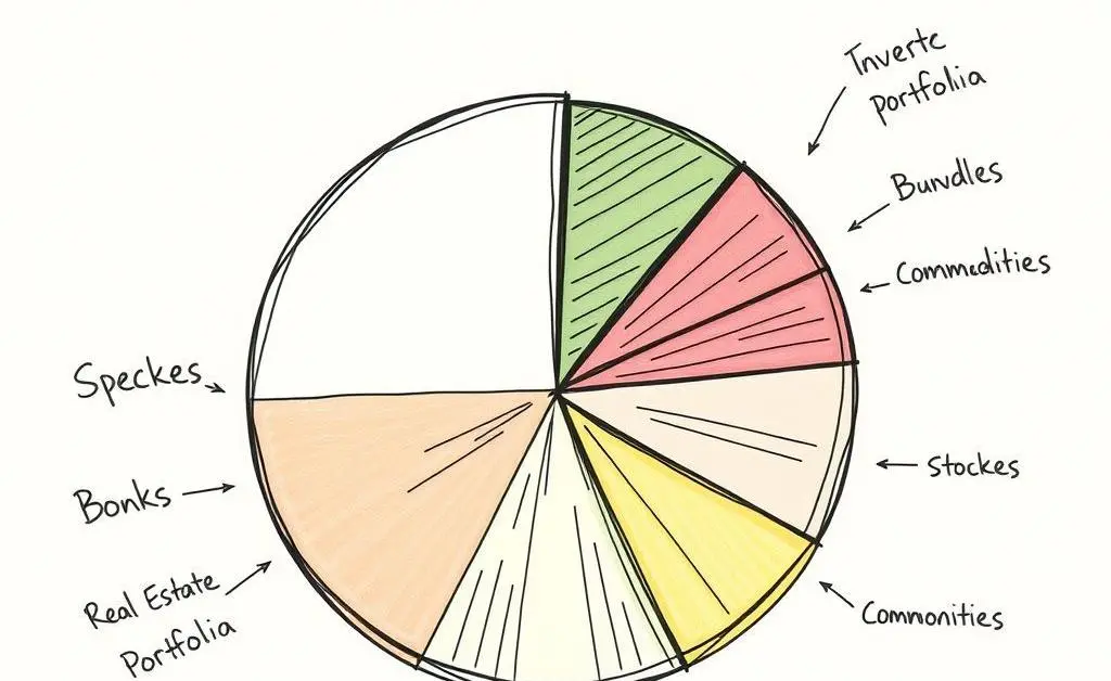 A chart showing a diversified investment portfolio