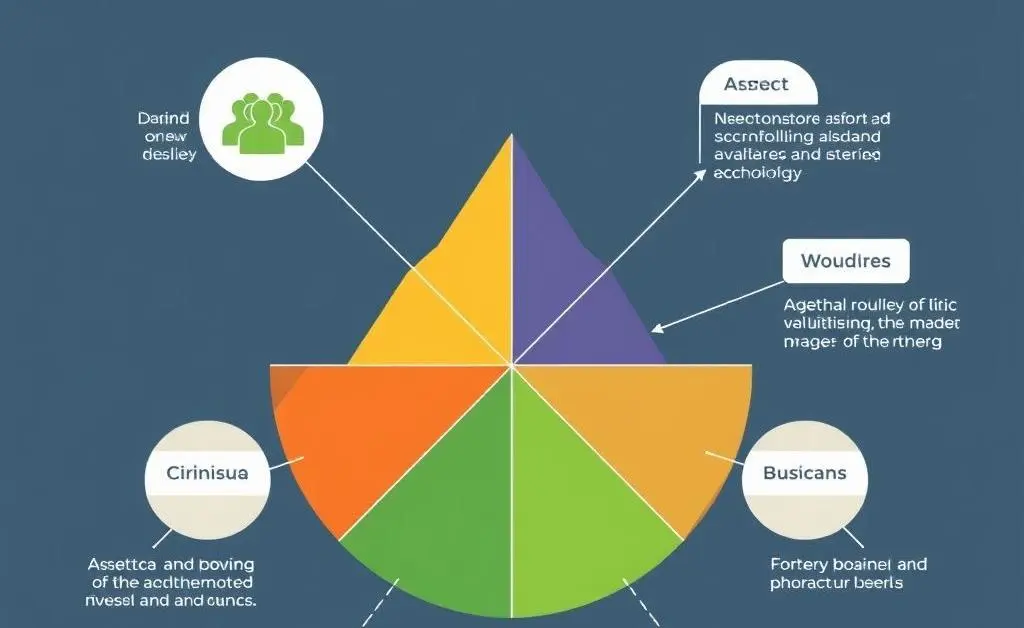 Visual representation of a diversified investment portfolio