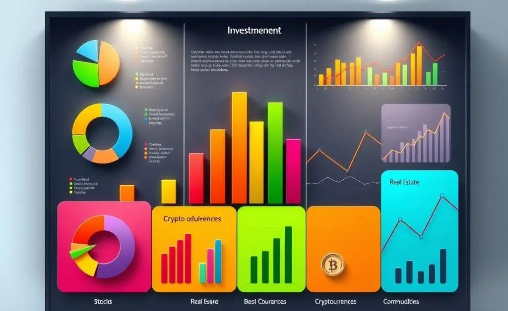 A colorful chart showcasing various investment options.