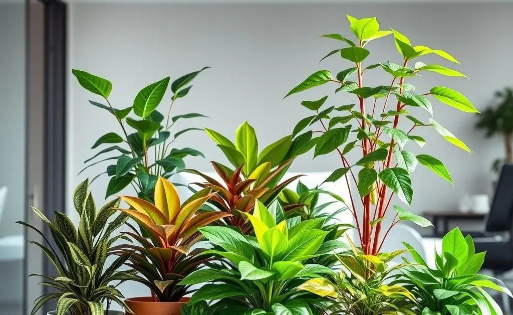 A diverse array of potted plants symbolizing a diversified investment portfolio.