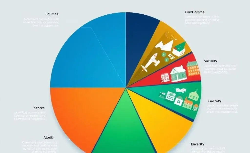 Diverse investment portfolio pie chart