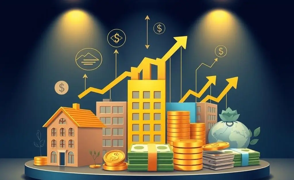 Diverse financial portfolio illustration.