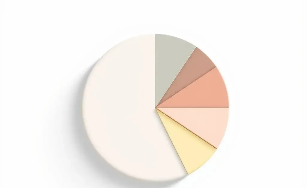 Pie chart showing asset allocation in a diversified portfolio.