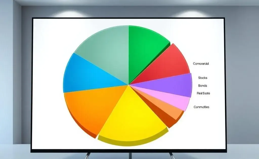 Pie chart representing a diversified portfolio