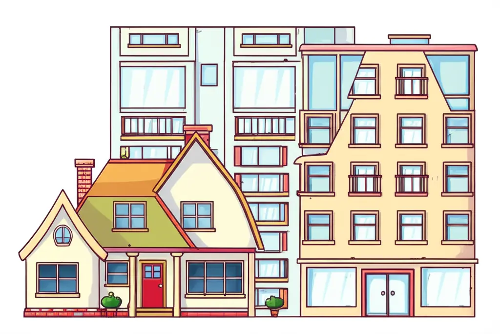 Various types of real estate properties
