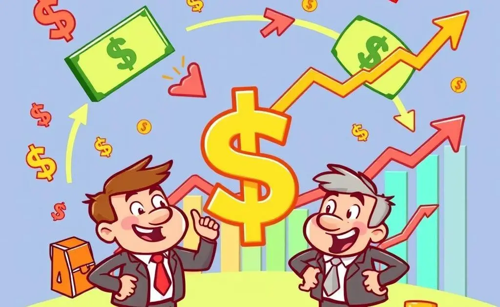Dividends depicted as a cycle of reinvestment