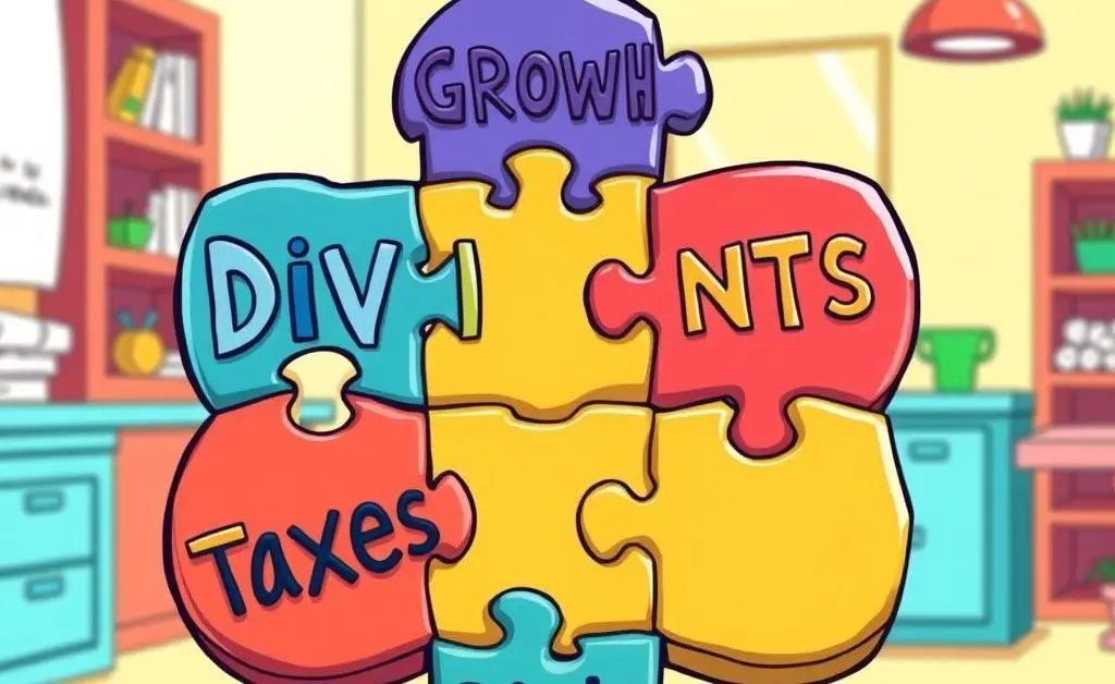 A puzzle of growth, dividends, taxes, and risk