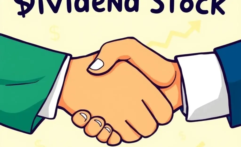 Hands shaking symbolizing dividend stock investing