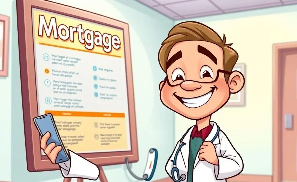 Doctor consulting with a mortgage broker over the phone