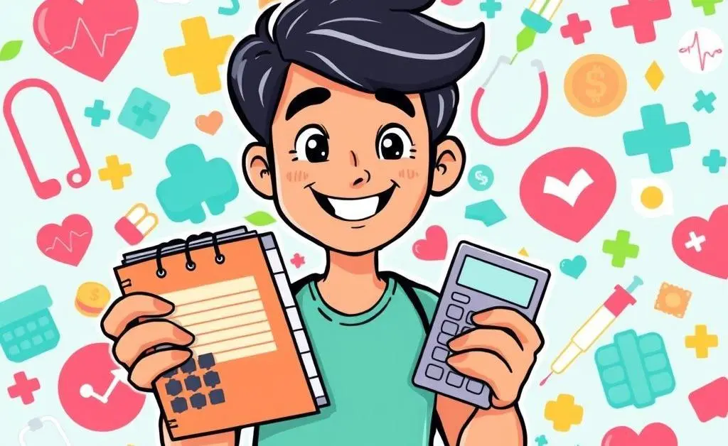 A doctor reviewing a budget plan