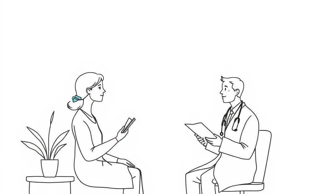 Friendly doctor explaining health plan to a patient
