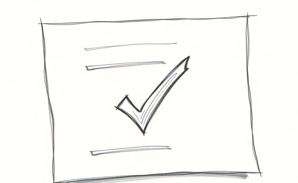 Document verification checkmark