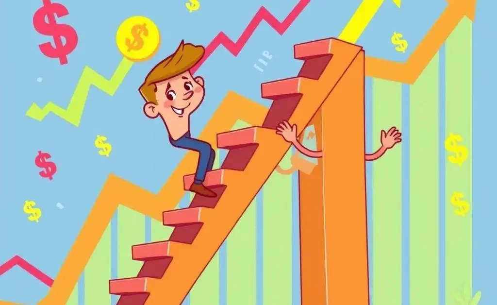 A graph illustrating dollar-cost averaging in investments