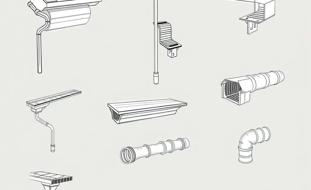 Various drainage solutions illustrated.
