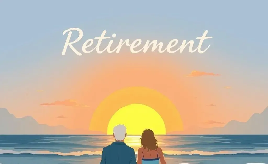 Couple watching a sunset on the beach symbolizing a peaceful retirement