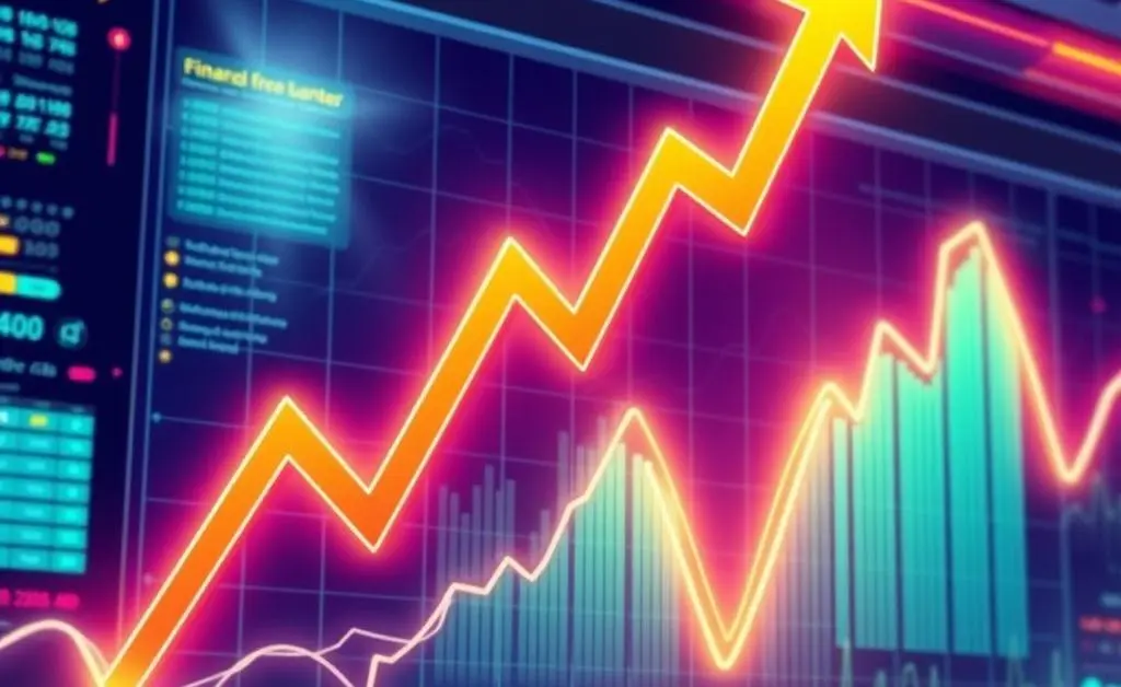 Dynamic market graph depicting fluctuations