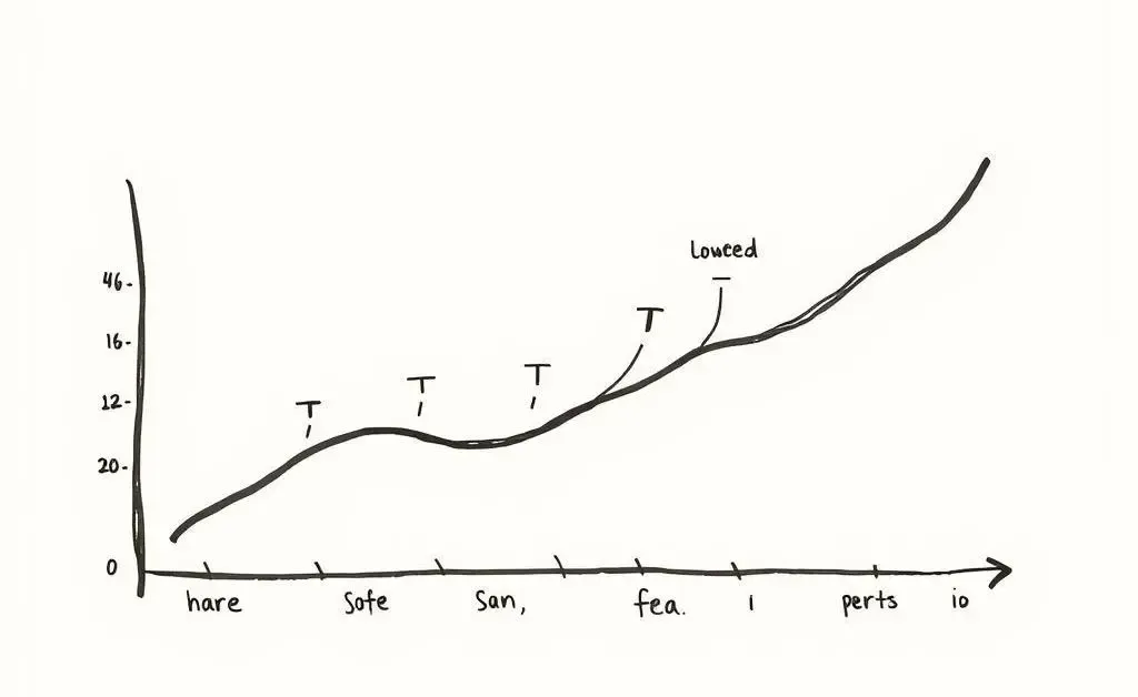 Hand-drawn chart showing interest rate fluctuations