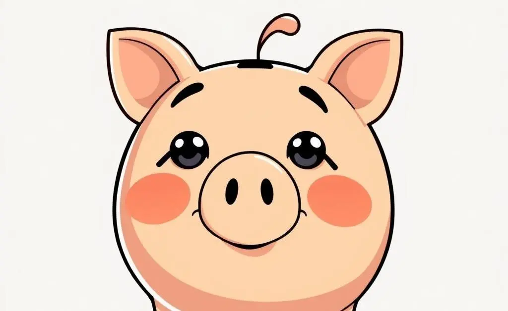 Smiling piggy bank representing an emergency fund