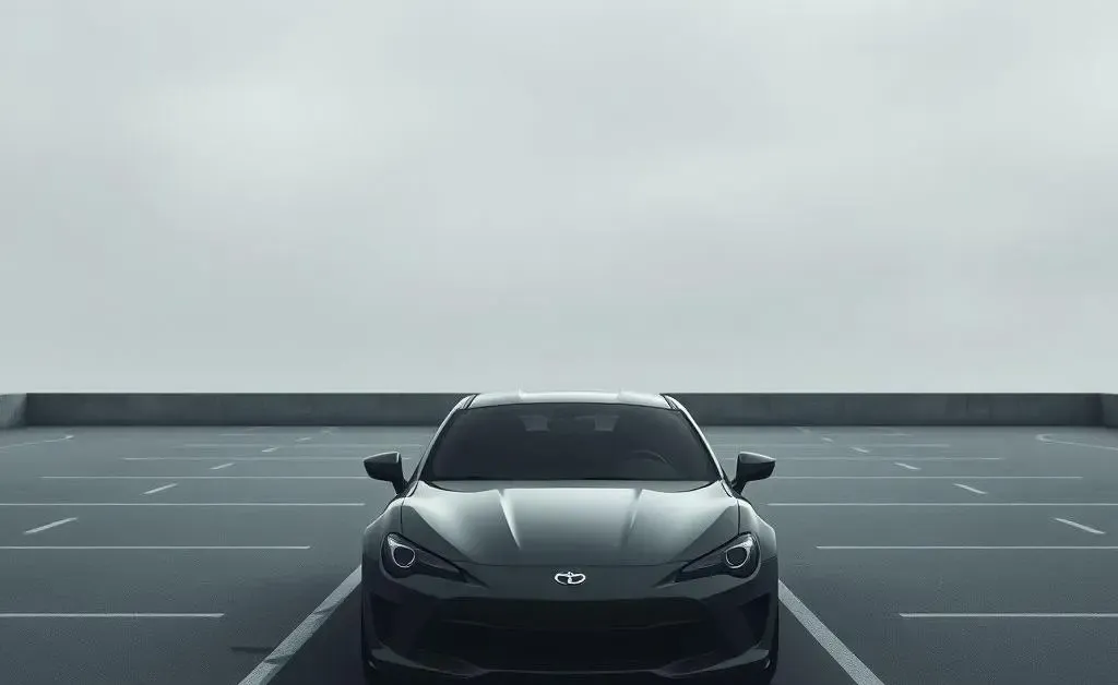 Illustration of a car in an empty parking lot with no witnesses around.