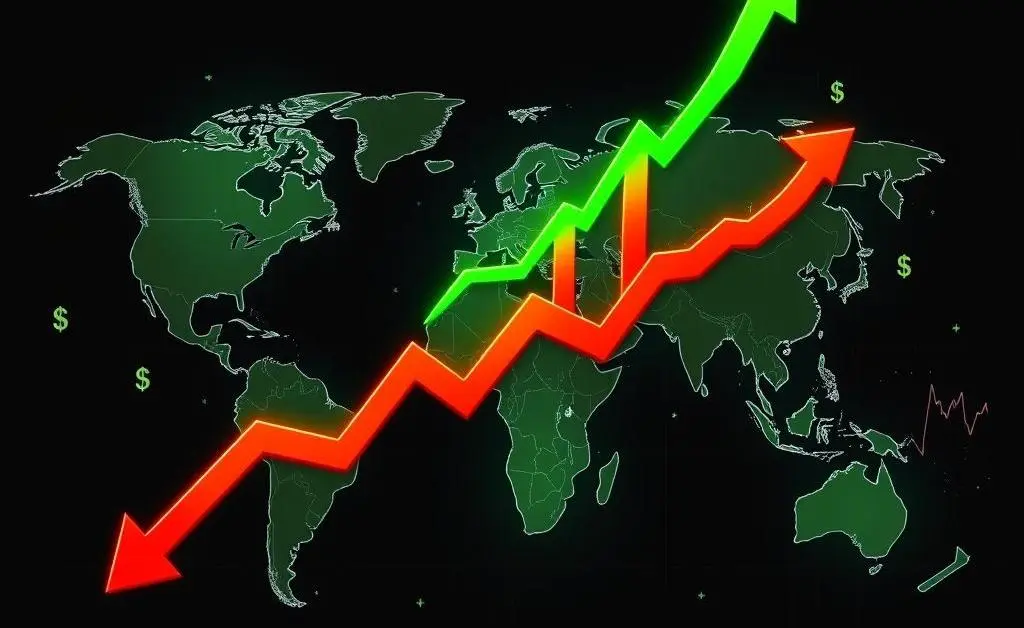 A map of Europe highlighting major cities with small trading icons on top