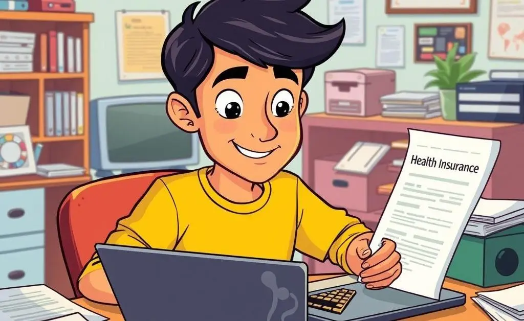 A person exploring health insurance options on a laptop