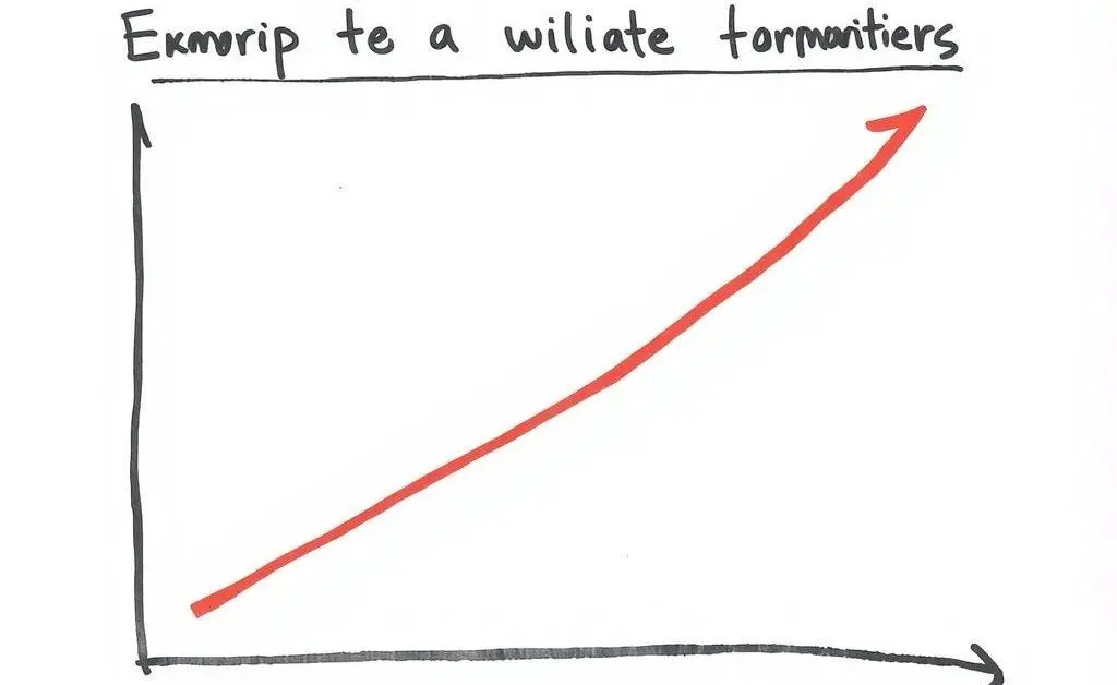 Simple hand-drawn chart showing growth in exports due to the elimination of trade tariffs.
