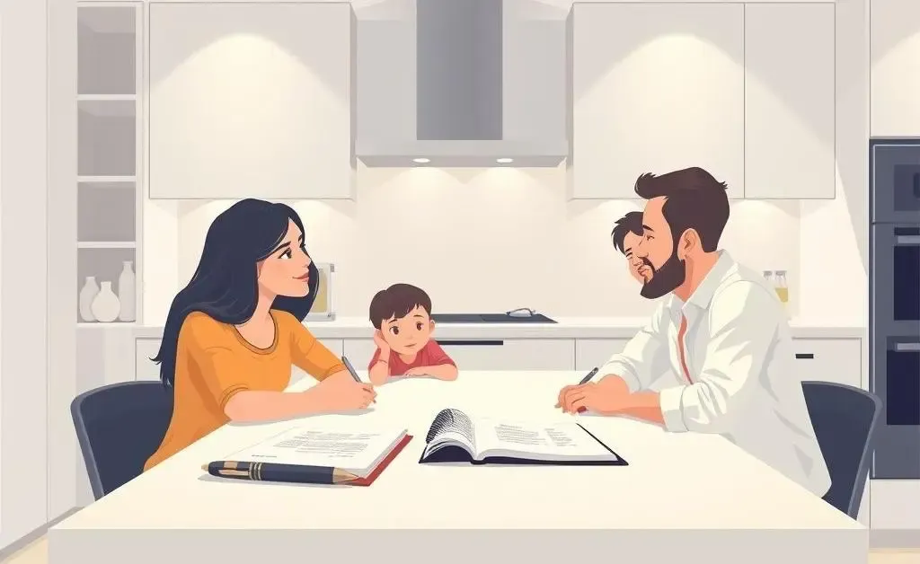 A family discussing financial plans