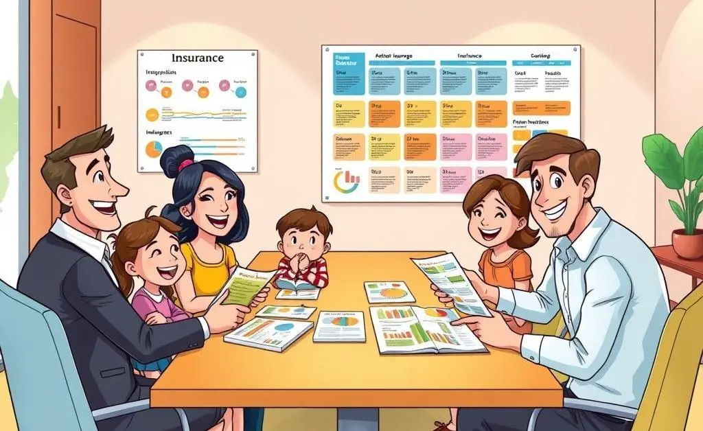 Family sitting with a financial planner