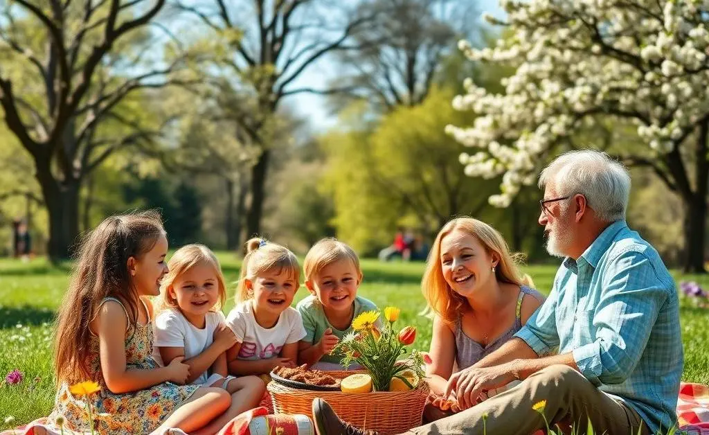 A family enjoying a picnic at the park, showcasing the joys of financial freedom.