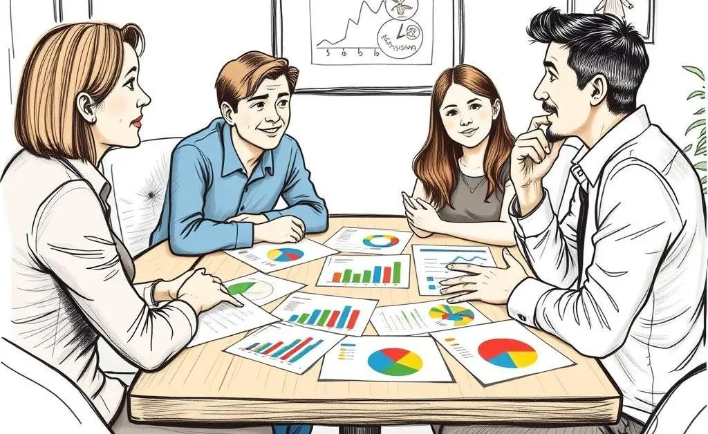 Family meeting a financial advisor