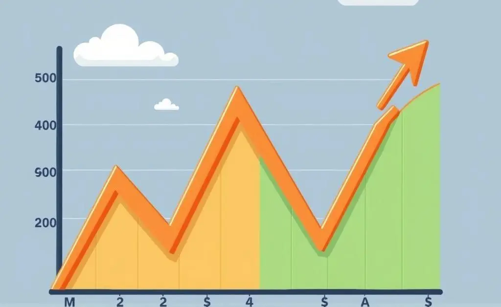 Financial charts displaying interest rate trends