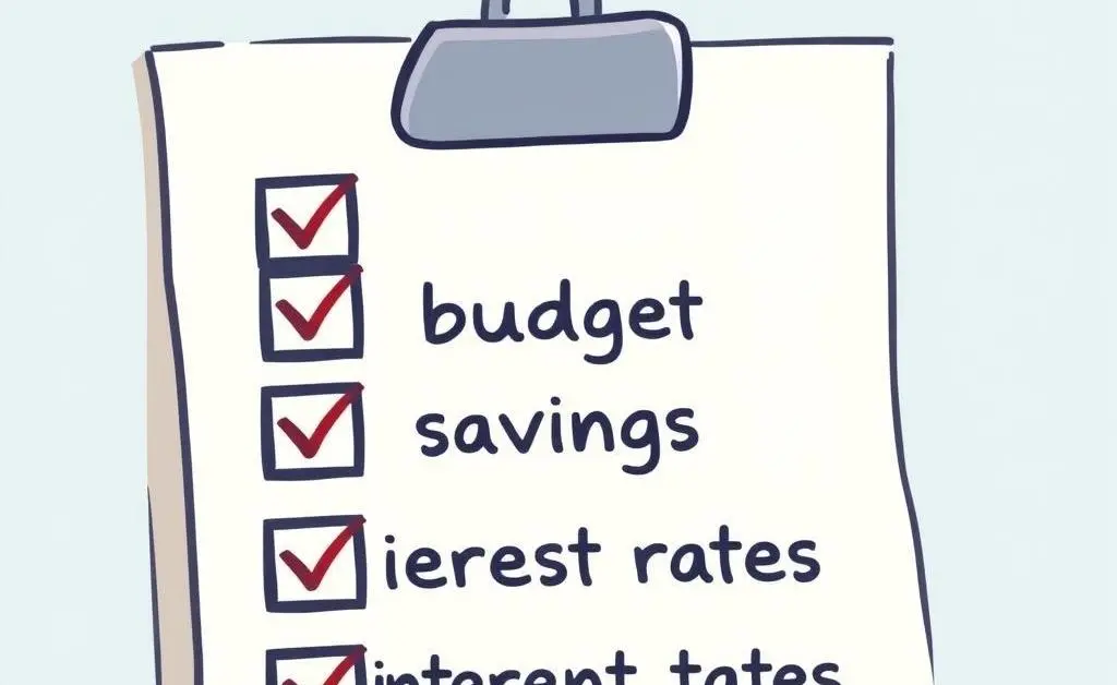 Financial checklist items
