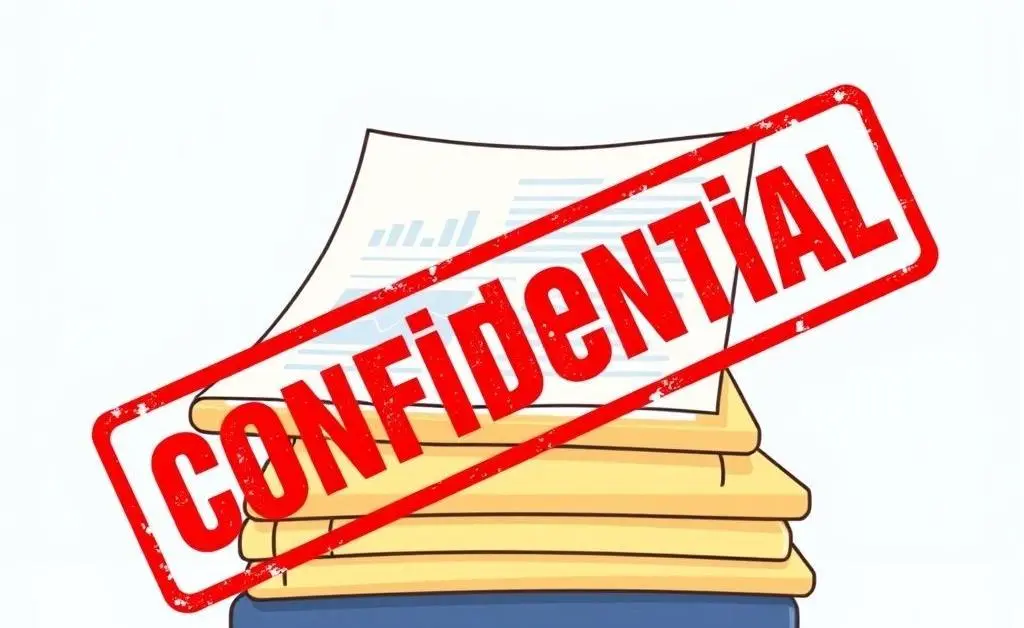 An image of financial documents stamped with 'Confidential'