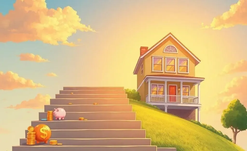 Illustration of financial goals as a staircase.