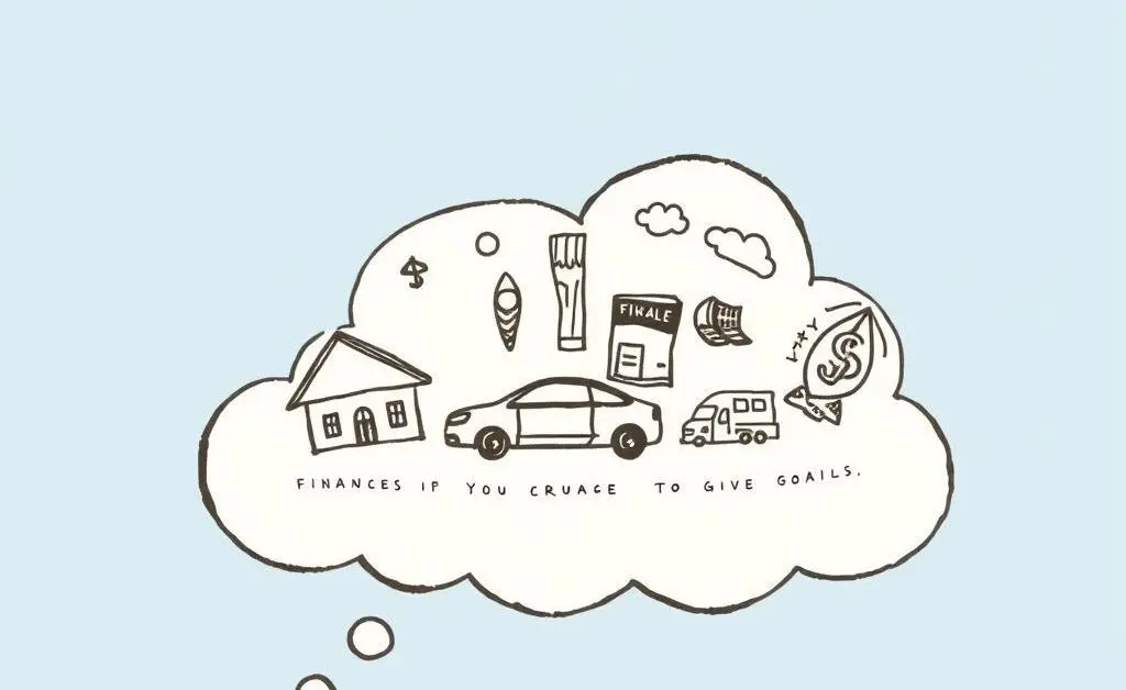 Dream cloud with house, car, and vacation