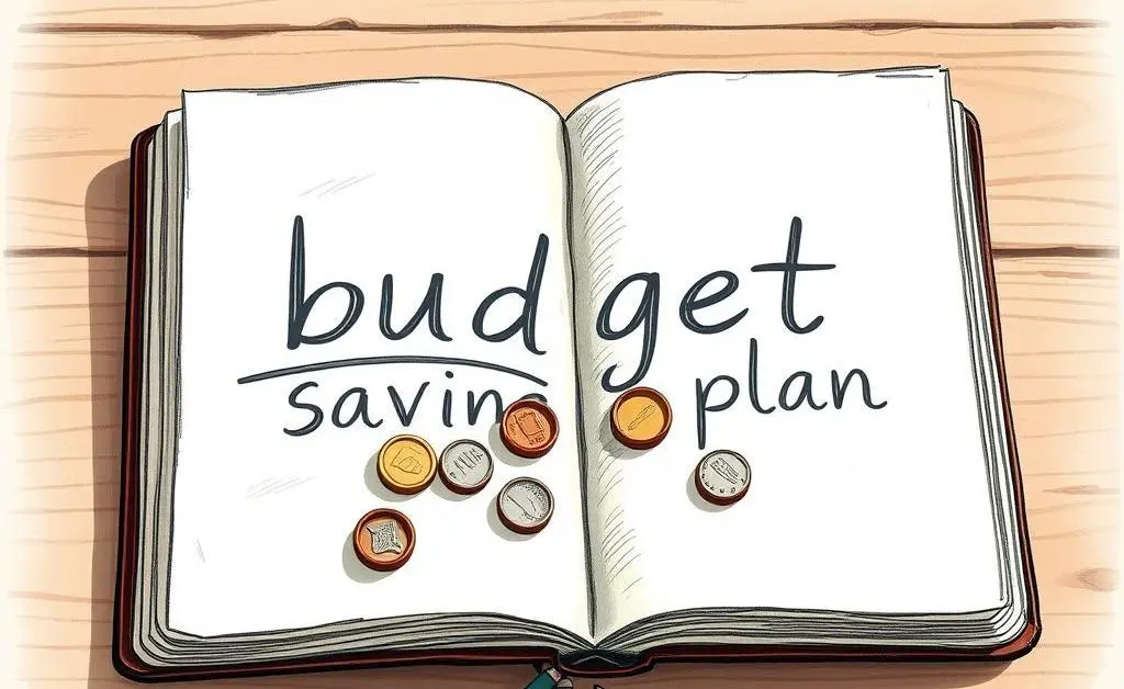 Journal with financial planning goals