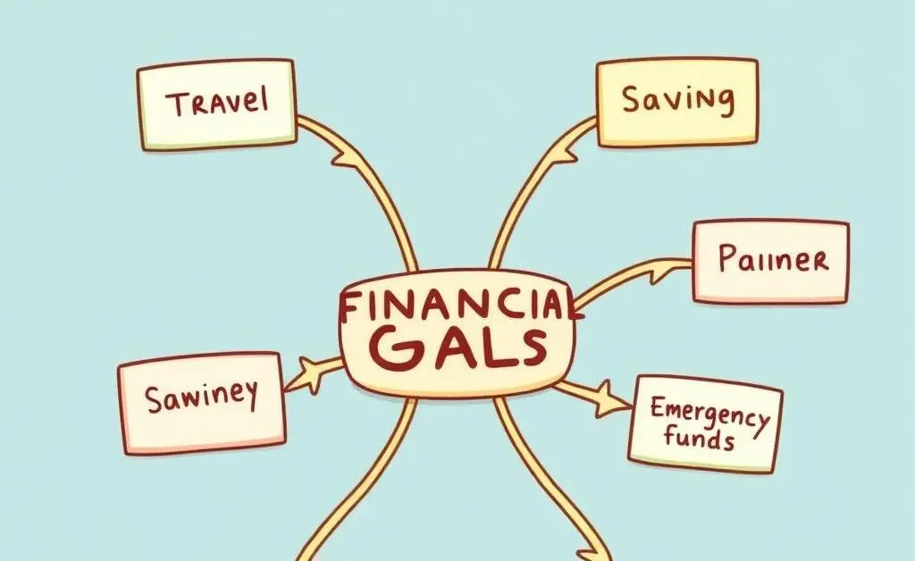 Mind map of financial goals
