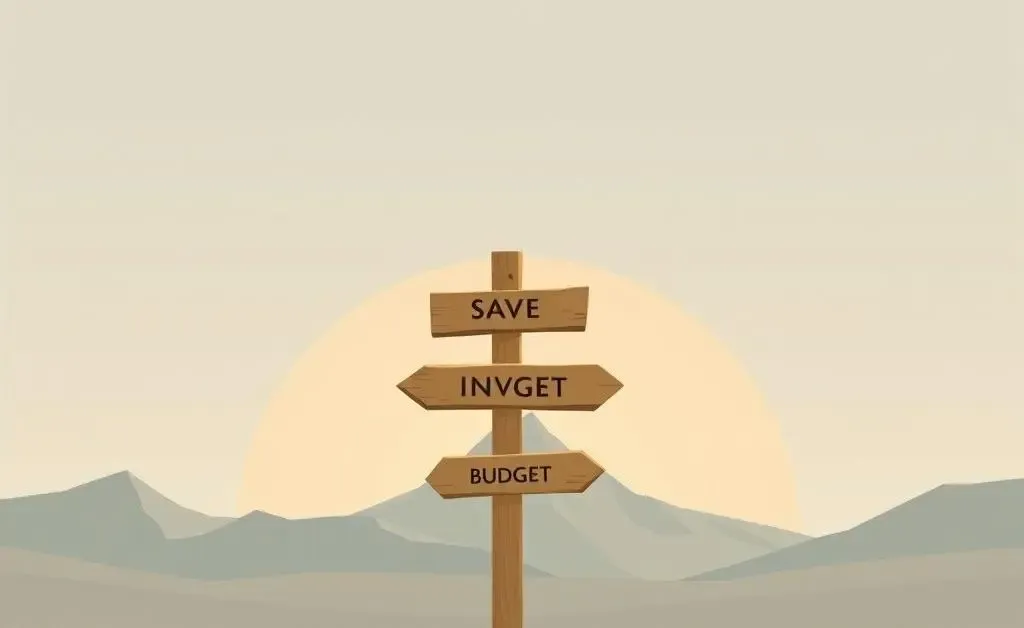 A signpost showing paths to financial independence
